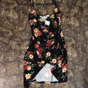 Black floral dress